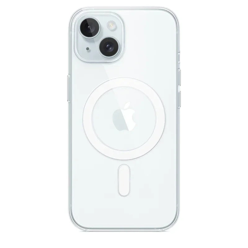 Magnetic Original Clear Case For iPhone 17 Air 16 15 14 13 12 11 Pro Max mini XS XR Funda For Magsafe Silicone Transparent Cover