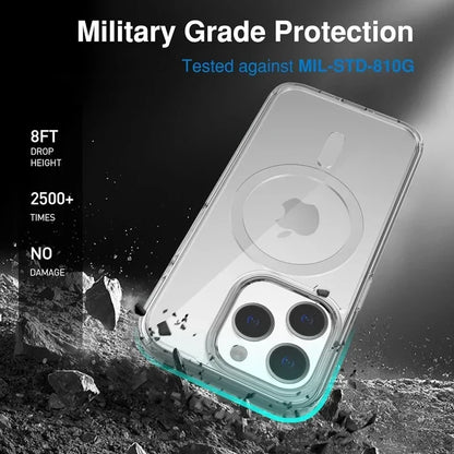 Magnetic Original Clear Case For iPhone 17 Air 16 15 14 13 12 11 Pro Max mini XS XR Funda For Magsafe Silicone Transparent Cover