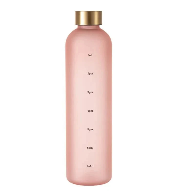 1 Liters Water Bottle Motivational Drinking Bottle Sports Water Bottles With Time Marker Stickers Portable Reusable Plastic Cups