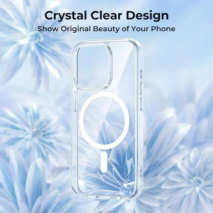 Magnetic Original Clear Case For iPhone 17 Air 16 15 14 13 12 11 Pro Max mini XS XR Funda For Magsafe Silicone Transparent Cover